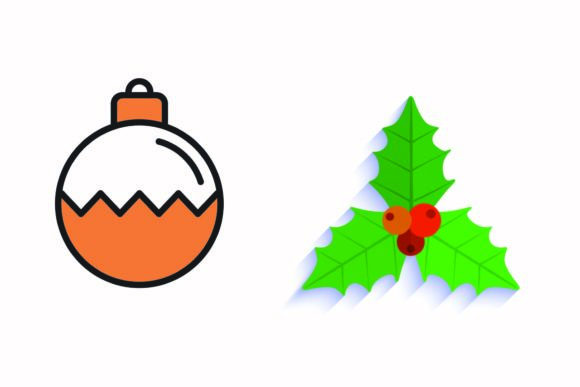 Christmas Ball Decorations Holly Berries: Festive Graphics for Crafters