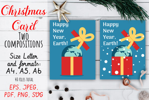 Christmas Card. Happy New Year, Earth. - A Festive Graphics and Illustrations Review