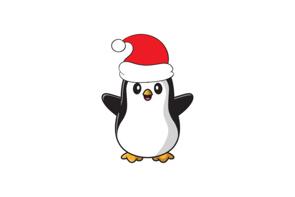 Christmas Character Penguin for Festive Brand Graphics