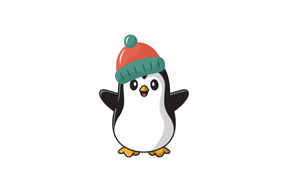 Christmas Character Penguin Vector Asset for Creative Graphics