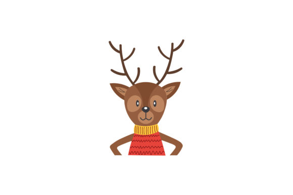 Christmas Character Reindeer Vector: A Festive Graphic for Local Brands