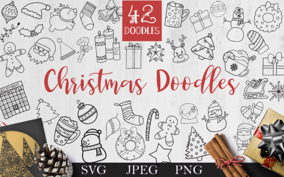 Christmas Doodles: Perfect Graphics for Festive Crafts
