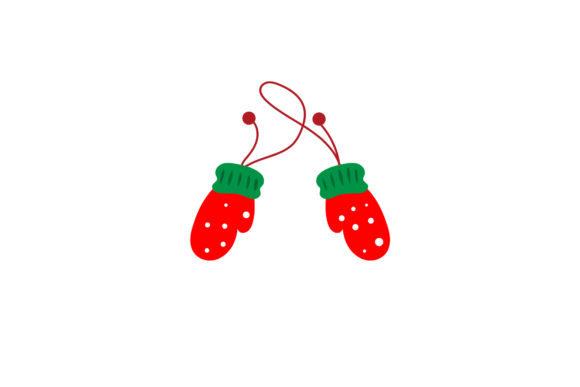 Christmas Gloves Cute Vector: A Festive Graphics and Illustrations Asset