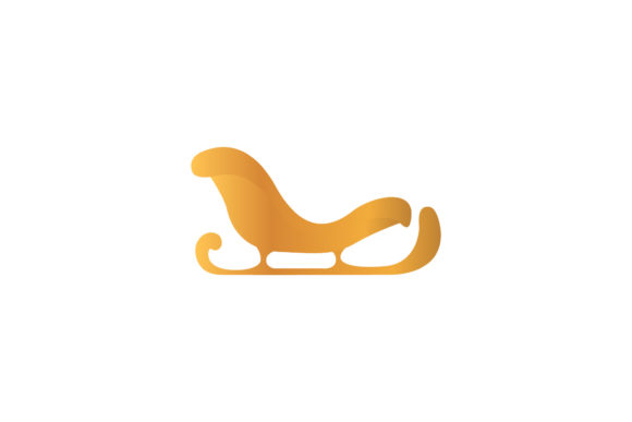 Christmas Icon Santa's Sled Gold: Perfect for Festive Branding