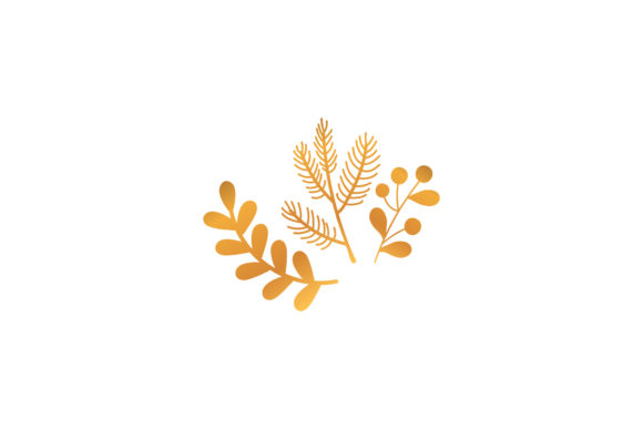 Christmas Mistletoe Gold Asset Vector: A Versatile Graphics Tool