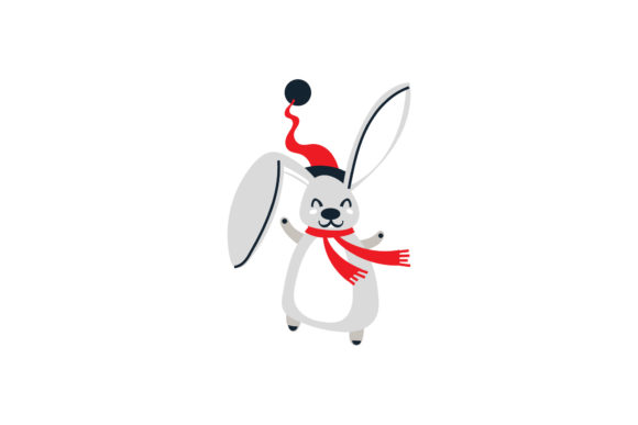 Christmas Rabbit Character Vectors for Creative Graphics