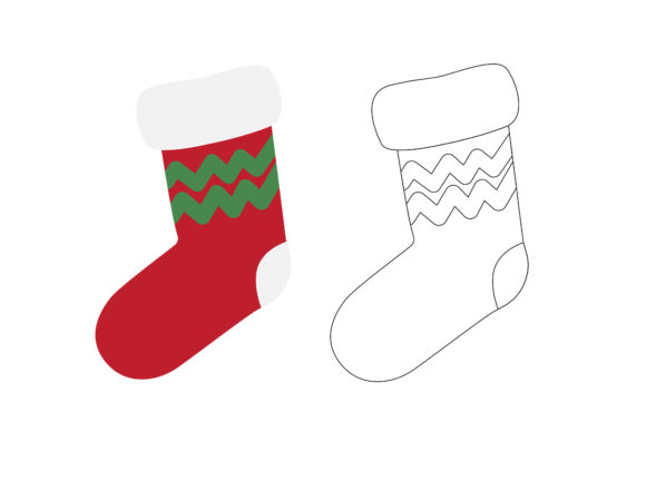 Christmas Red Socks Fill Outline Icon: A Versatile Graphics Asset