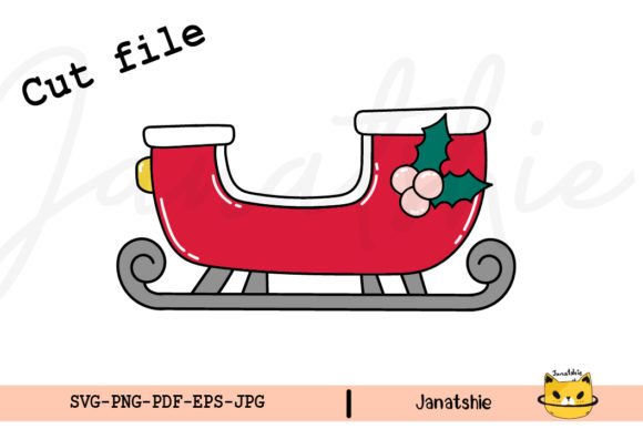 Christmas Santa Sleigh: A Charming Addition to Holiday Graphics and Illustrations