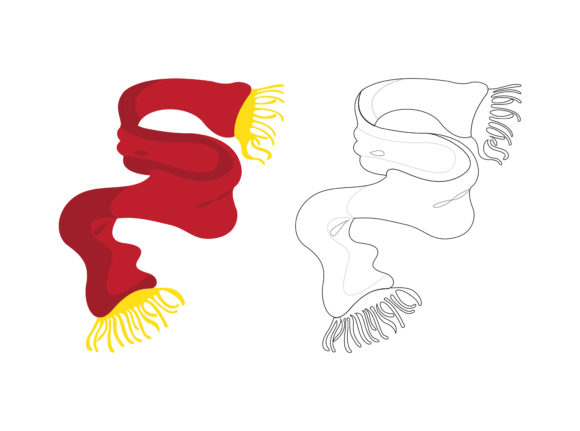 Christmas Scarf Fill Outline Icon: A Versatile Graphics Asset