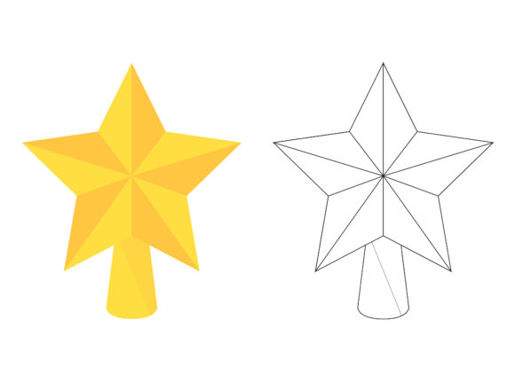 Christmas Star Fill Outline Icon: A Versatile Graphic for Holiday Designs