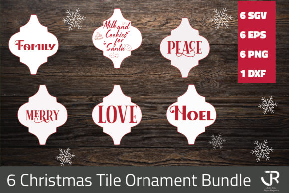 Christmas Tile Ornament Bundle: A Festive Graphics and Illustrations Set