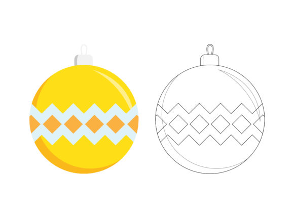 Christmas Tree Ball Fill Outline Icon for Festive Branding