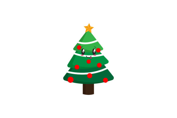 Christmas Tree Cute Vector: A Festive Graphics and Illustrations Asset