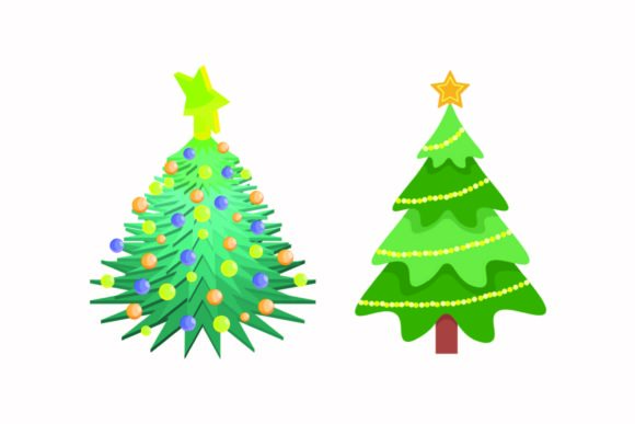 Christmas Tree Green Illustration: Perfect for Graphics & Craft Projects