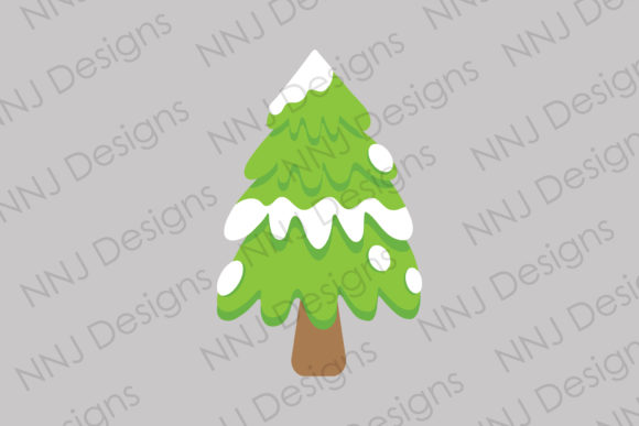 Christmas Tree with Snow Clipart: A Festive Graphics Addition